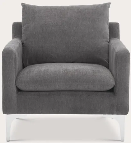 Moe's Furniture Paris Fabric Upholstered Armchair - Anthracite