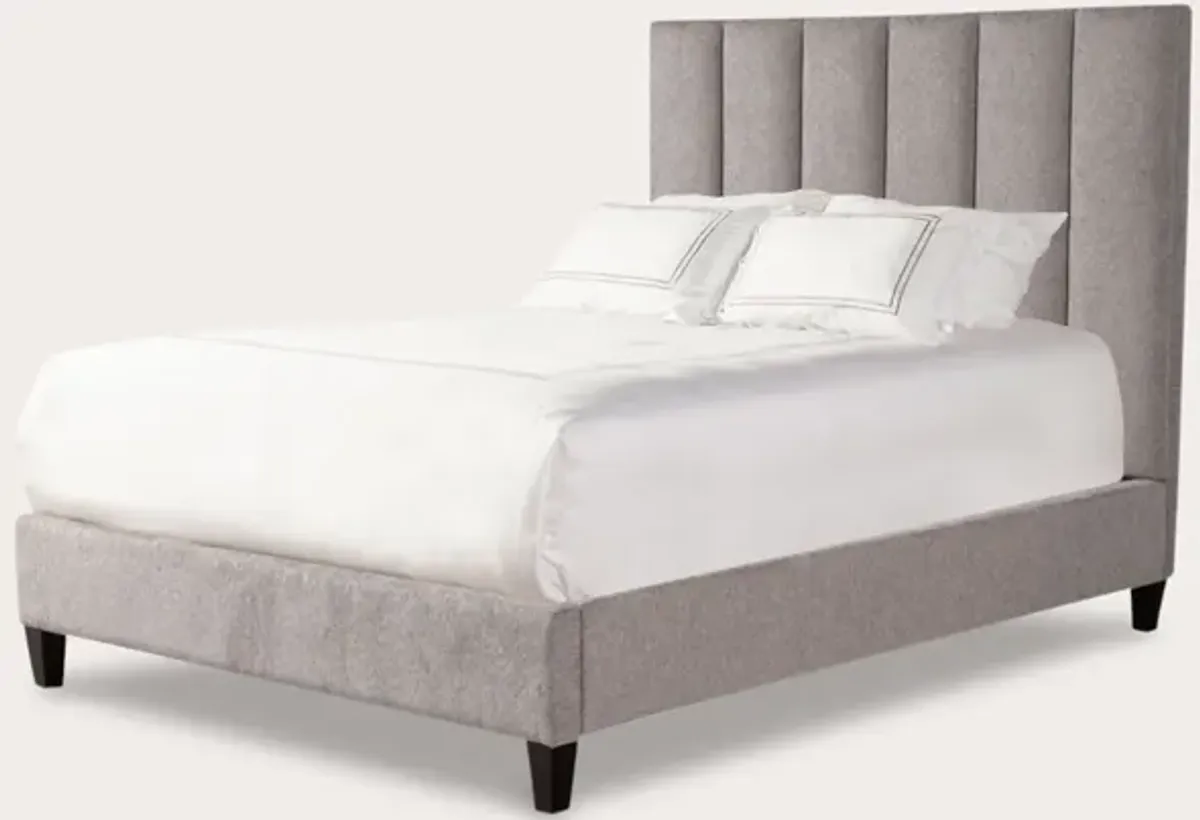 Parker House Avery Fabric Upholstered Panel Bed - Stream Grey - Queen