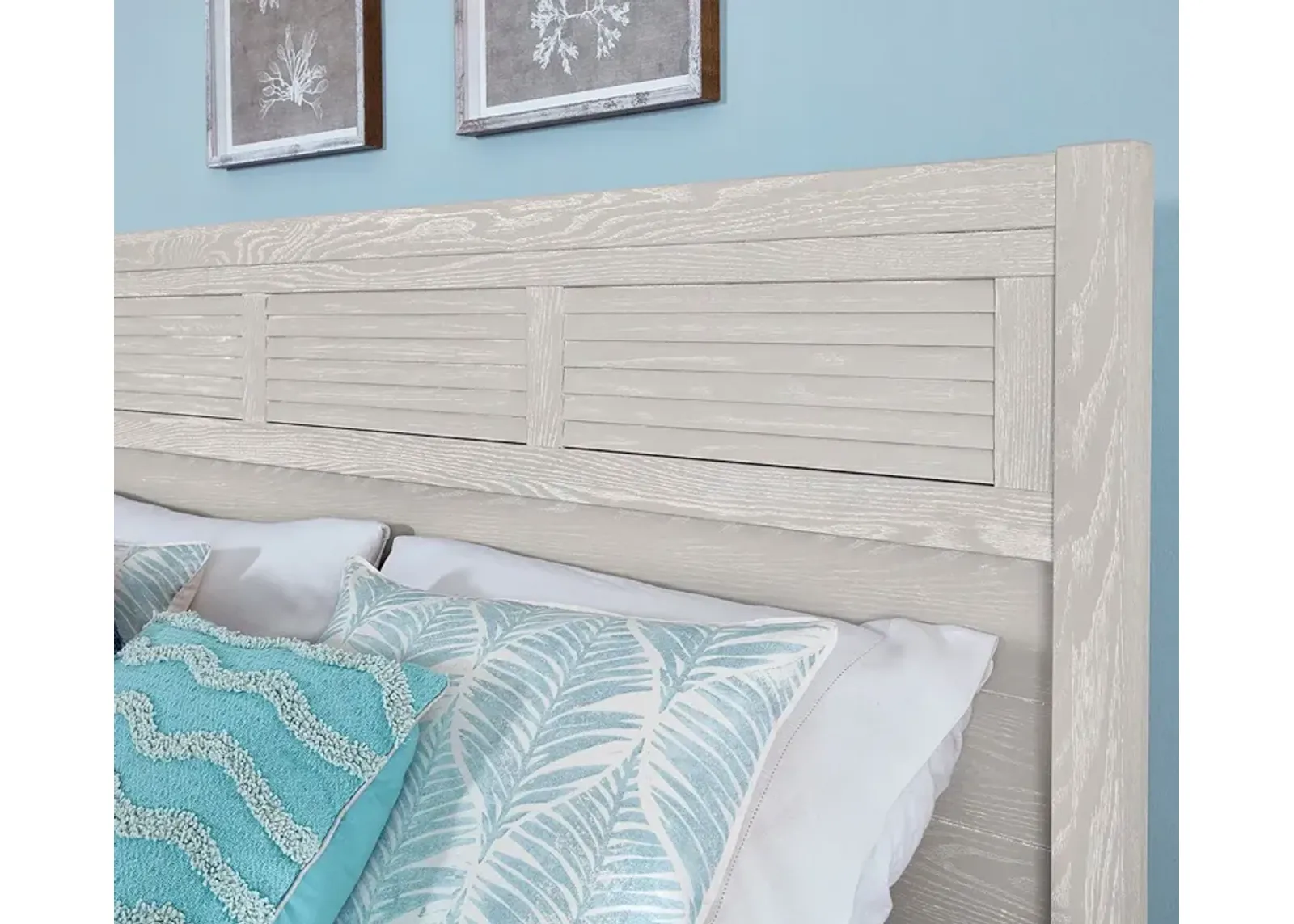 Vaughan Bassett Passageways Louvered Headboard - Oyster - King