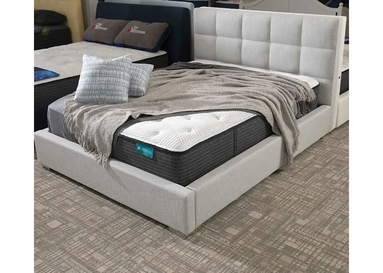 City Mattress Kenzi Upholstered Bed - Dove - King