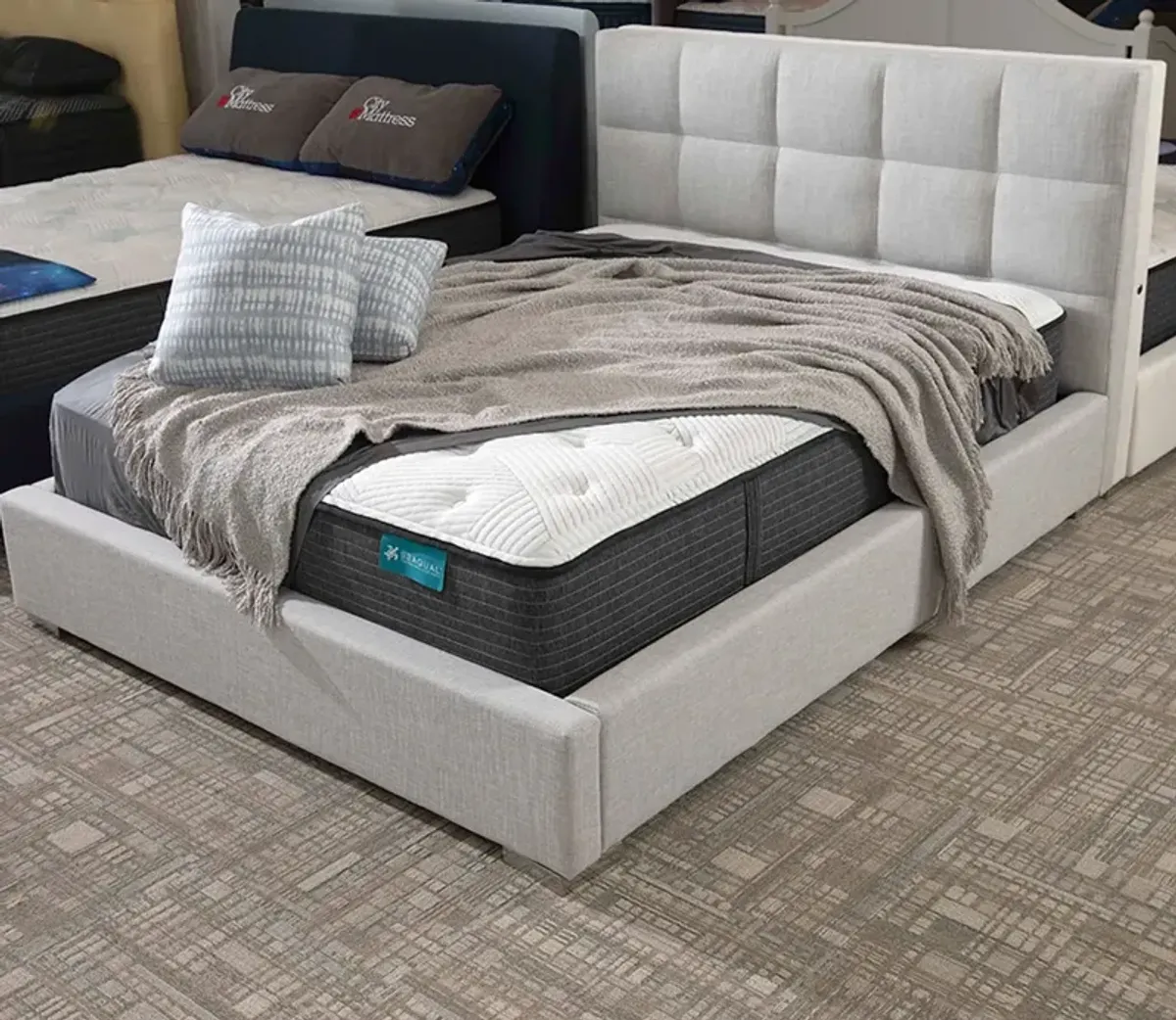 City Mattress Kenzi Upholstered Bed - Dove - King