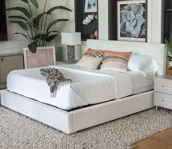 City Mattress Kenzi Upholstered Bed - Floor Model Only - Dove - King