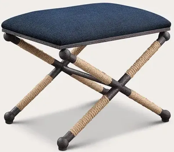 Uttermost Firth Small Navy Fabric Bench