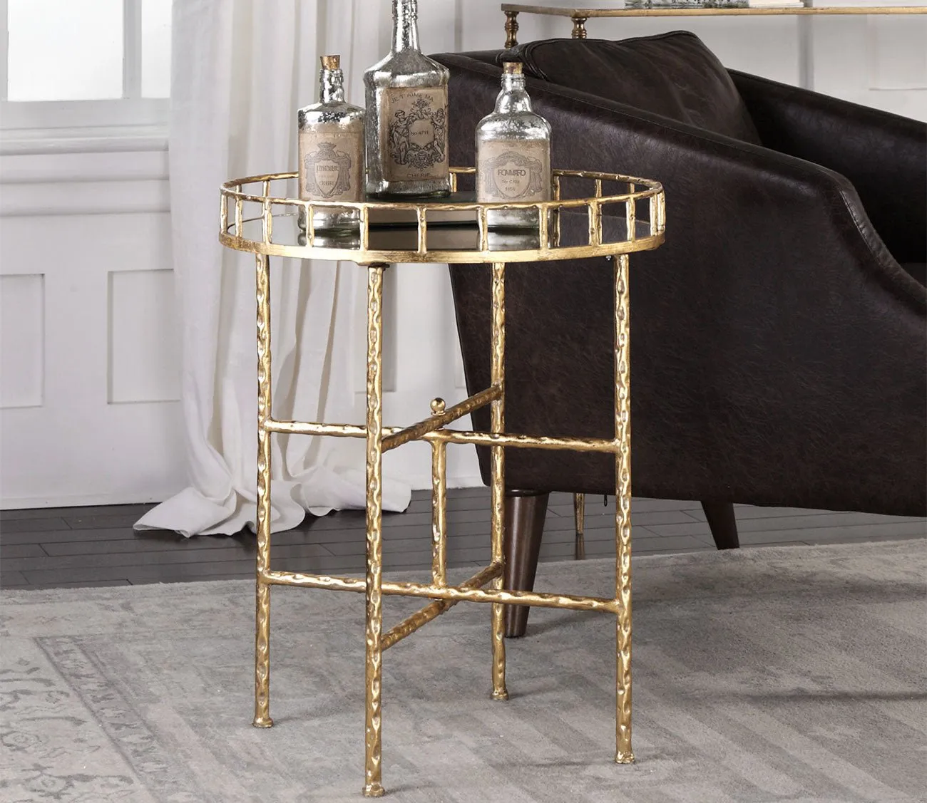 Uttermost Tilly Bright Gold Accent Table