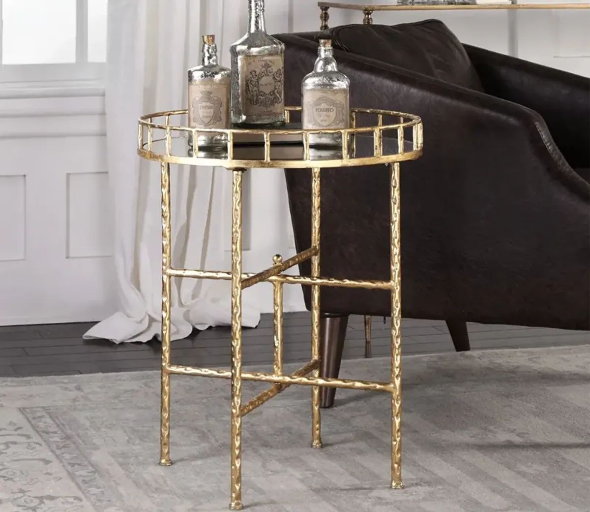 Uttermost Tilly Bright Gold Accent Table