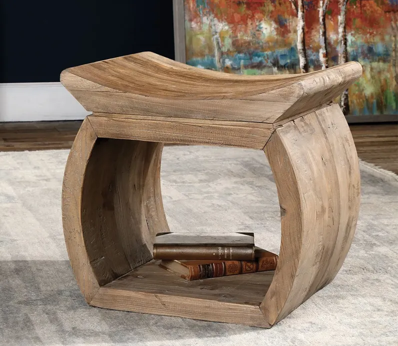 Uttermost Connor Elm Accent Stool