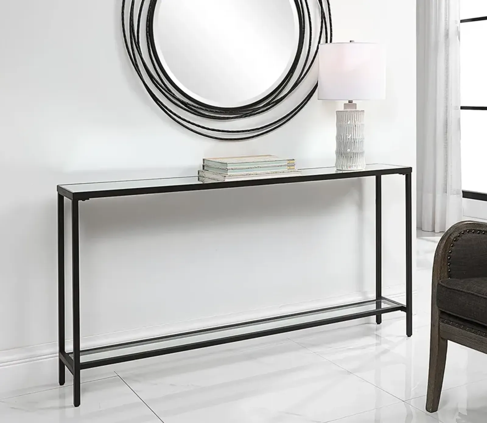 Uttermost Hayley Black Console Table