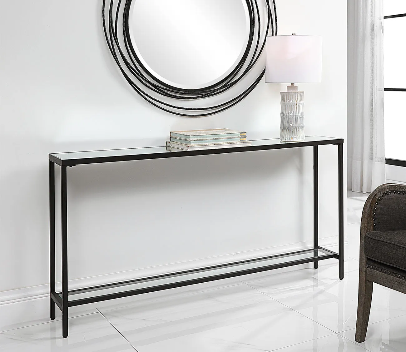 Uttermost Hayley Black Console Table