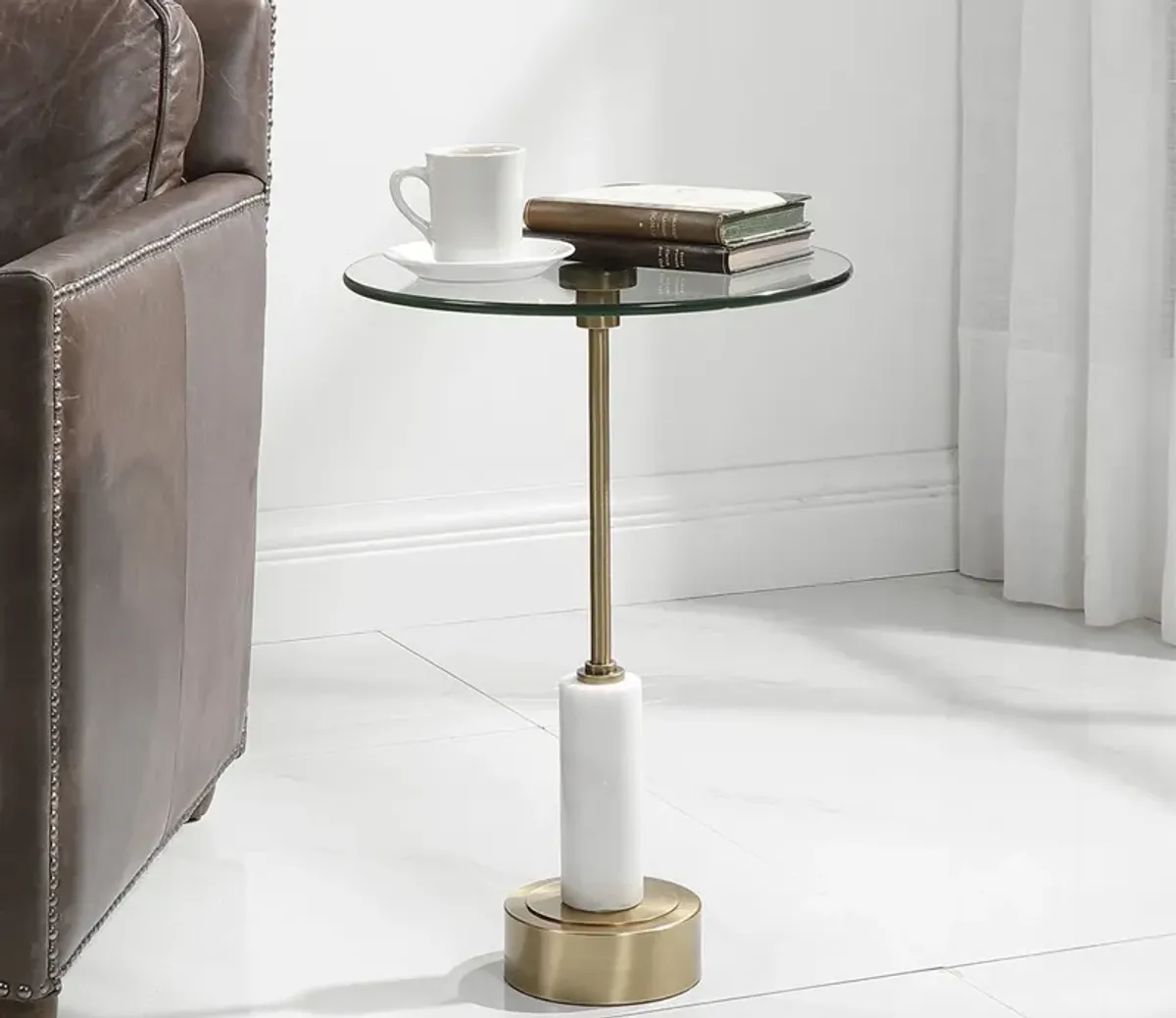 Uttermost Portsmouth Round Accent Table