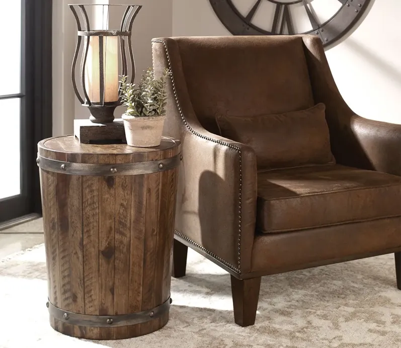 Uttermost Ceylon Wine Barrel Side Table