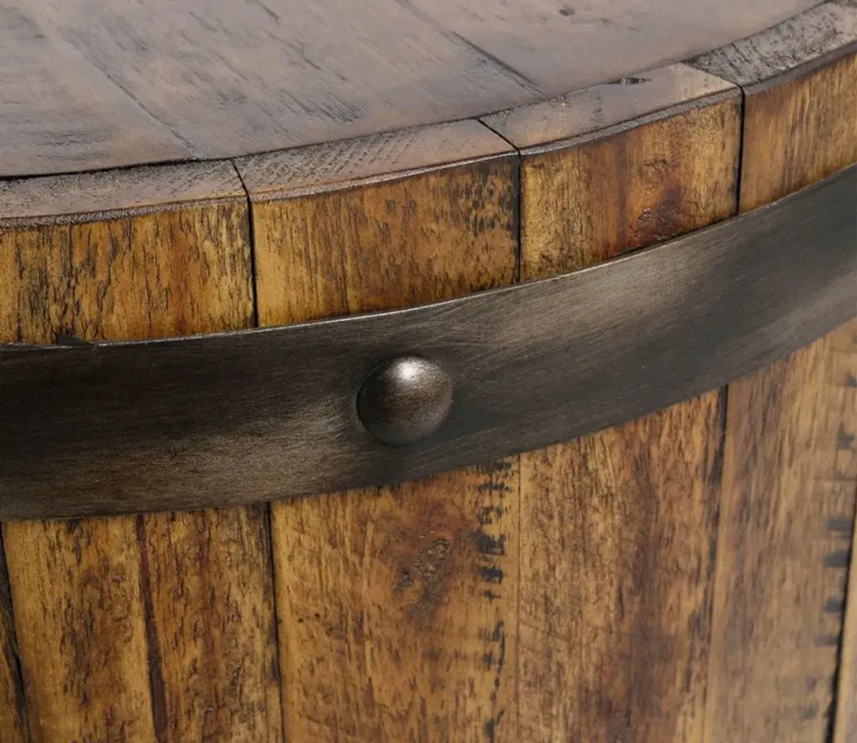 Uttermost Ceylon Wine Barrel Side Table