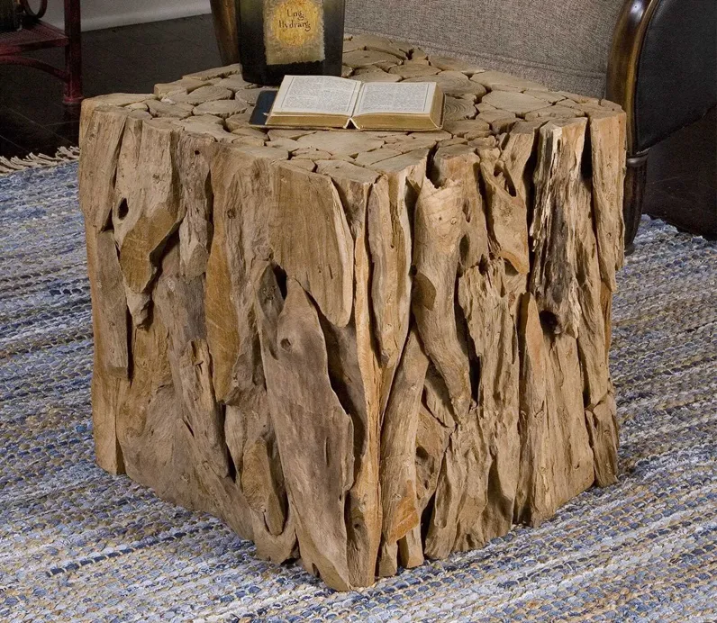 Uttermost Teak Root Bunching Cube