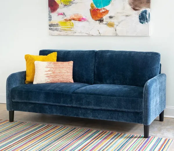 Legacy Classic Everly Blue Velvet Sofa