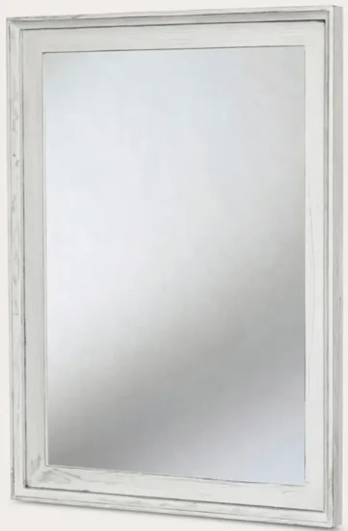 Sea Winds Trading Picket Fence Solid Wood Frame Mirror - Weathered White