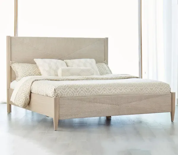 Palmetto Home Payton White Oak Woven Bed - Queen