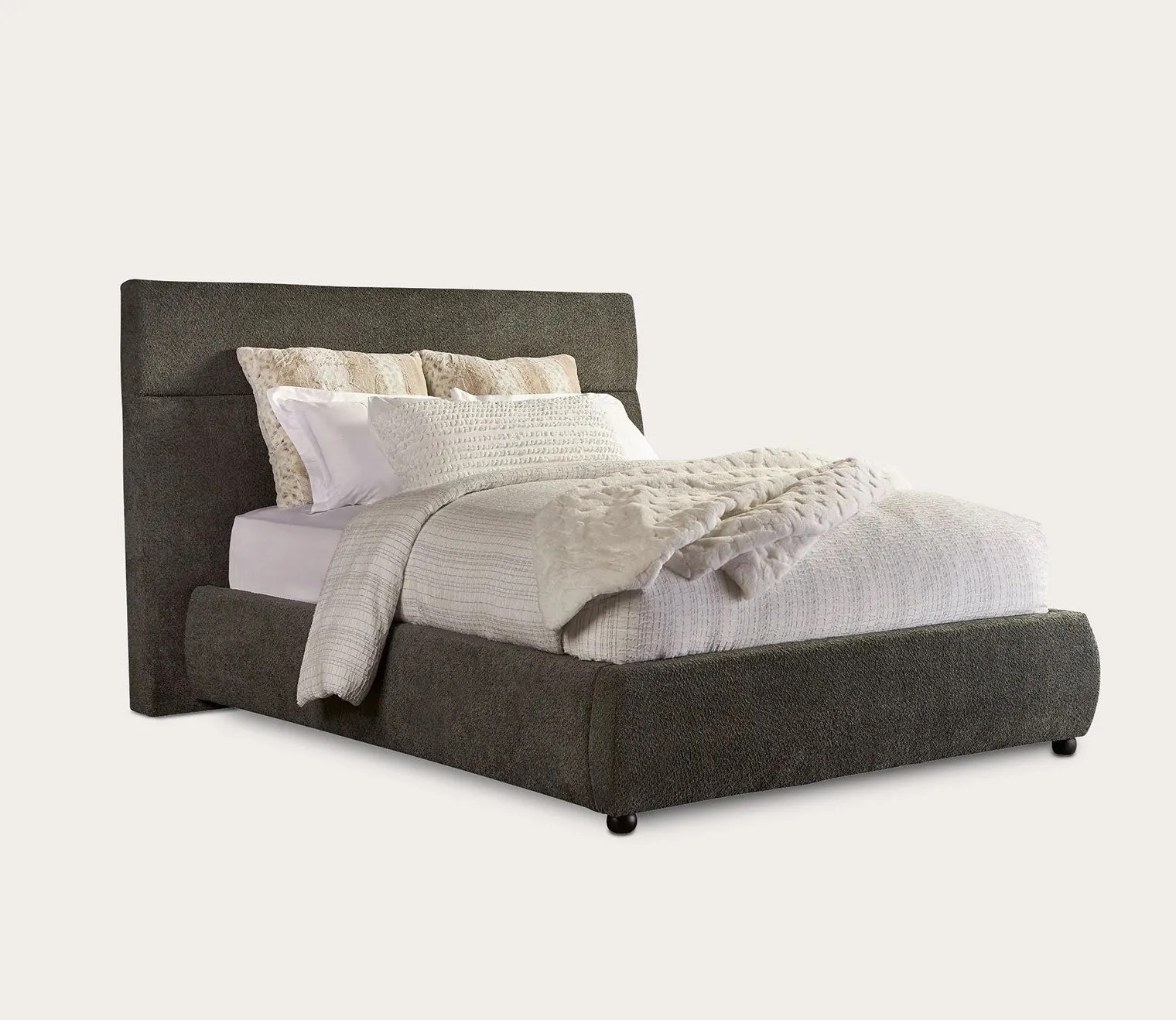 Parker House Latitude Tufted Sherpa Fabric Upholstered Bed - Queen