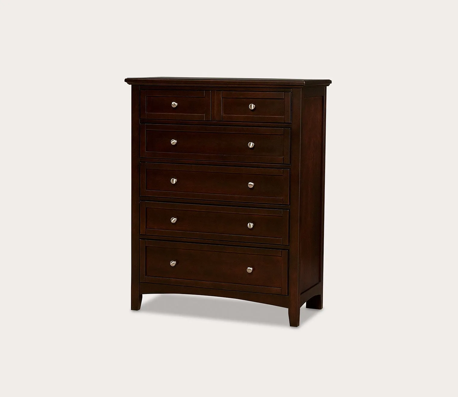 Vaughan Bassett Bonanza 5-Drawer Chest - Merlot