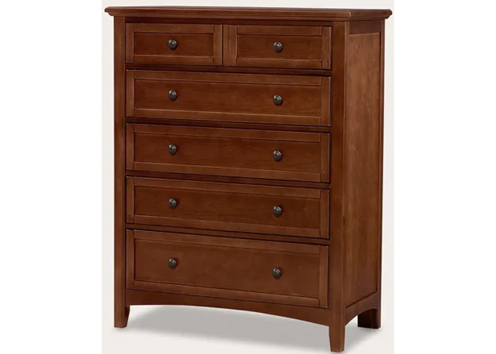 Vaughan Bassett Bonanza 5-Drawer Chest - Merlot