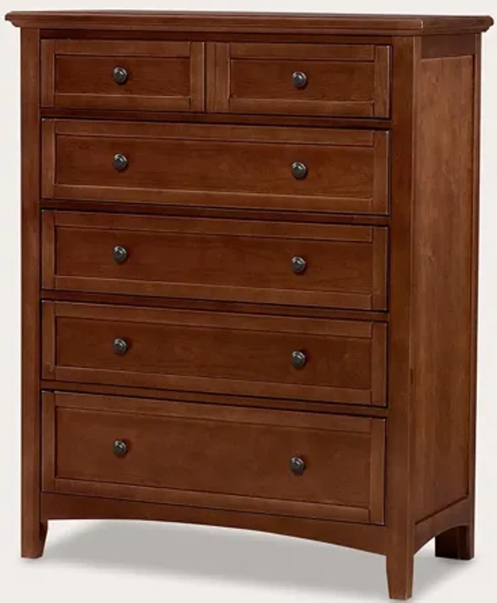 Vaughan Bassett Bonanza 5-Drawer Chest - Merlot