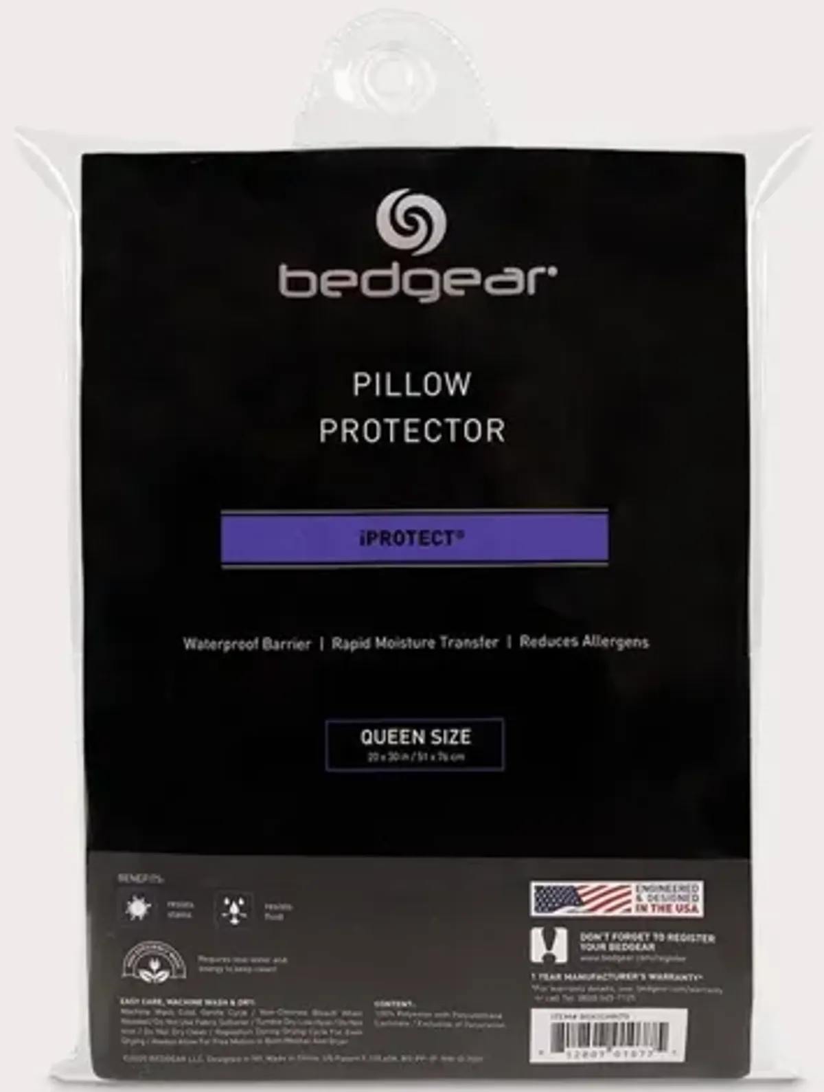 Bedgear iProtect Waterproof Pillow Protector - Jumbo/Queen