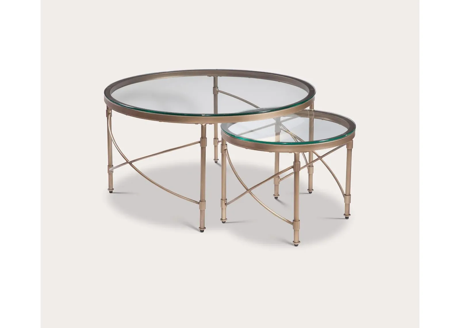 Bassett Mirror Harrison Round Cocktail Table Set of 2