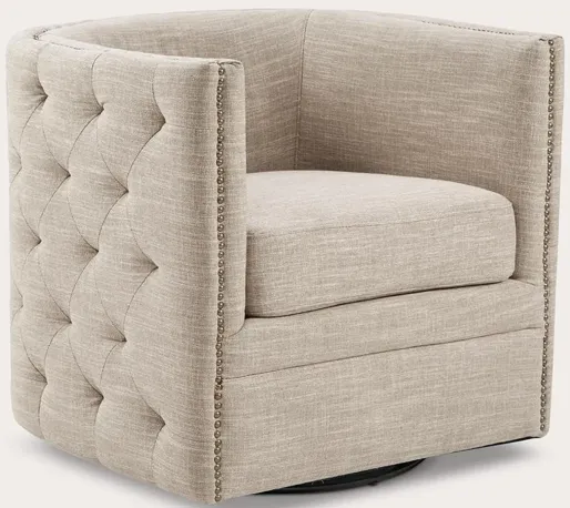 Madison Park Capstone Swivel Accent Chair - Taupe