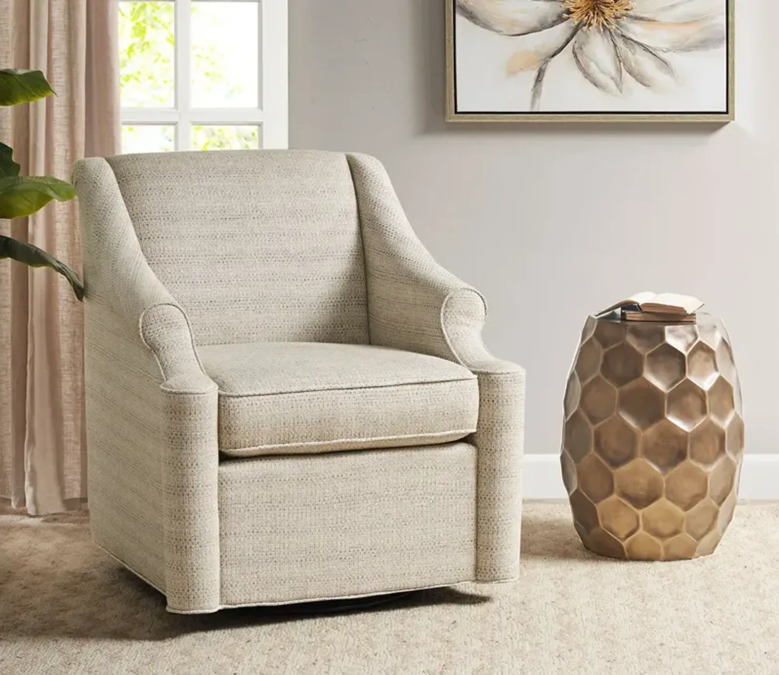 Madison Park Justin Swivel Glider Accent Chair