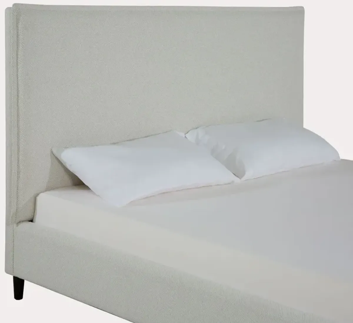 Palliser Sebring Snow Leather Upholstered Panel Bed - King