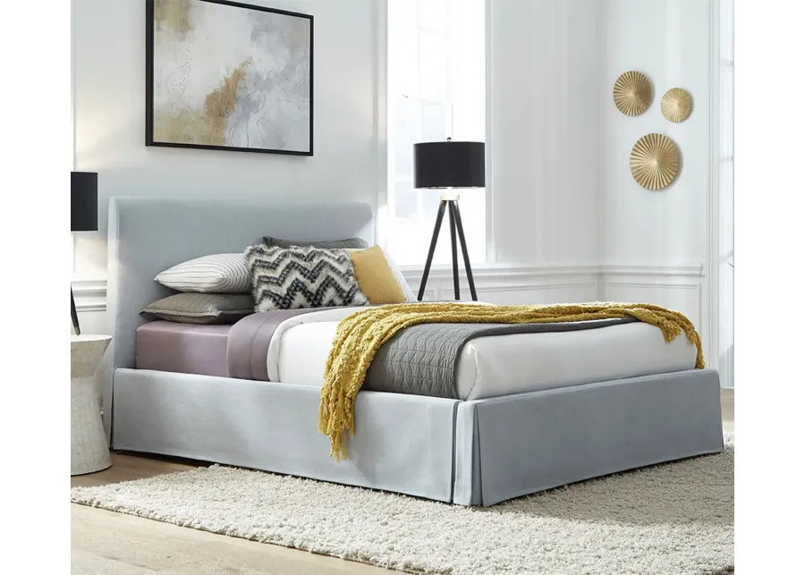 Modus Furniture Shelby Upholstered Skirted Panel Bed - Queen