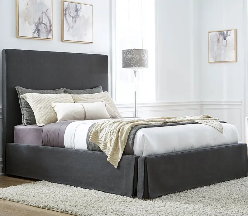 Modus Furniture Cheviot Upholstered Skirted Panel Bed - Full