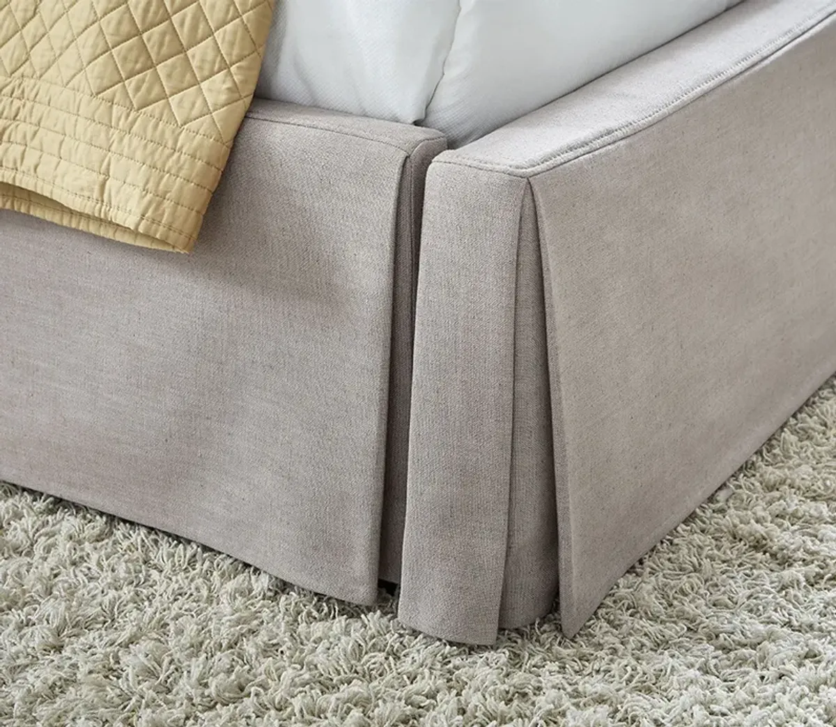 Modus Furniture Laurel Upholstered Skirted Panel Bed - Full