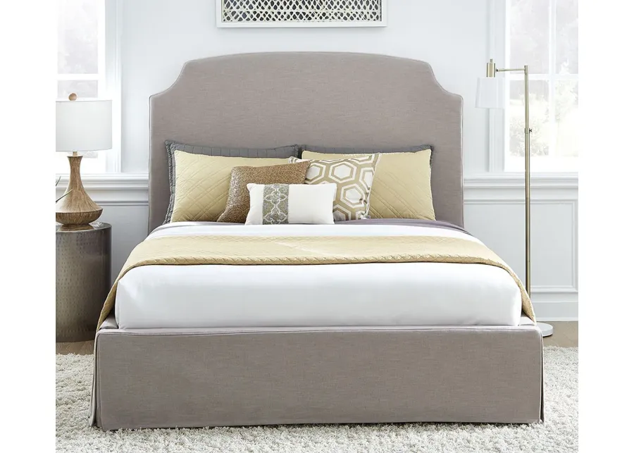 Modus Furniture Laurel Upholstered Skirted Storage Panel Bed - Full