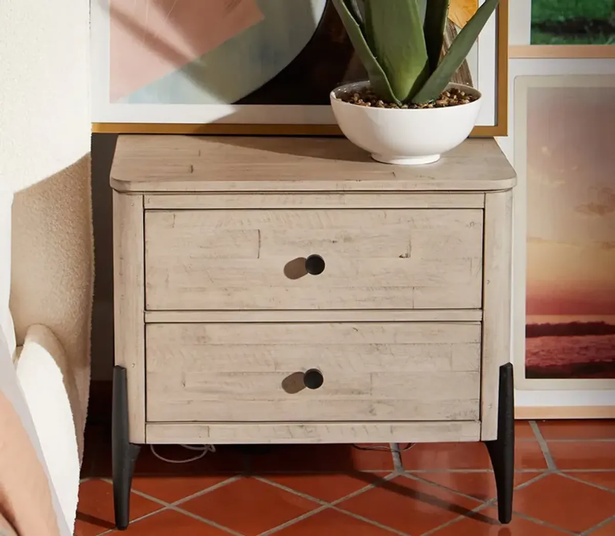 Aspen Home Zane 2-Drawer Nightstand - Floor Model