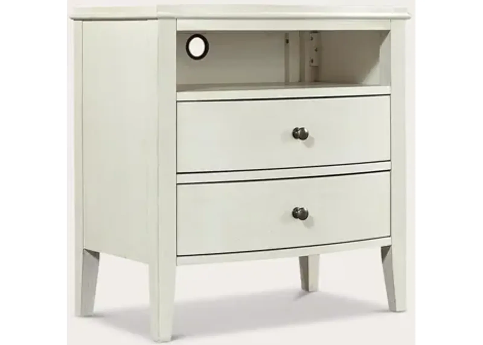 Aspen Home Charlotte White 2-Drawer Nightstand - White