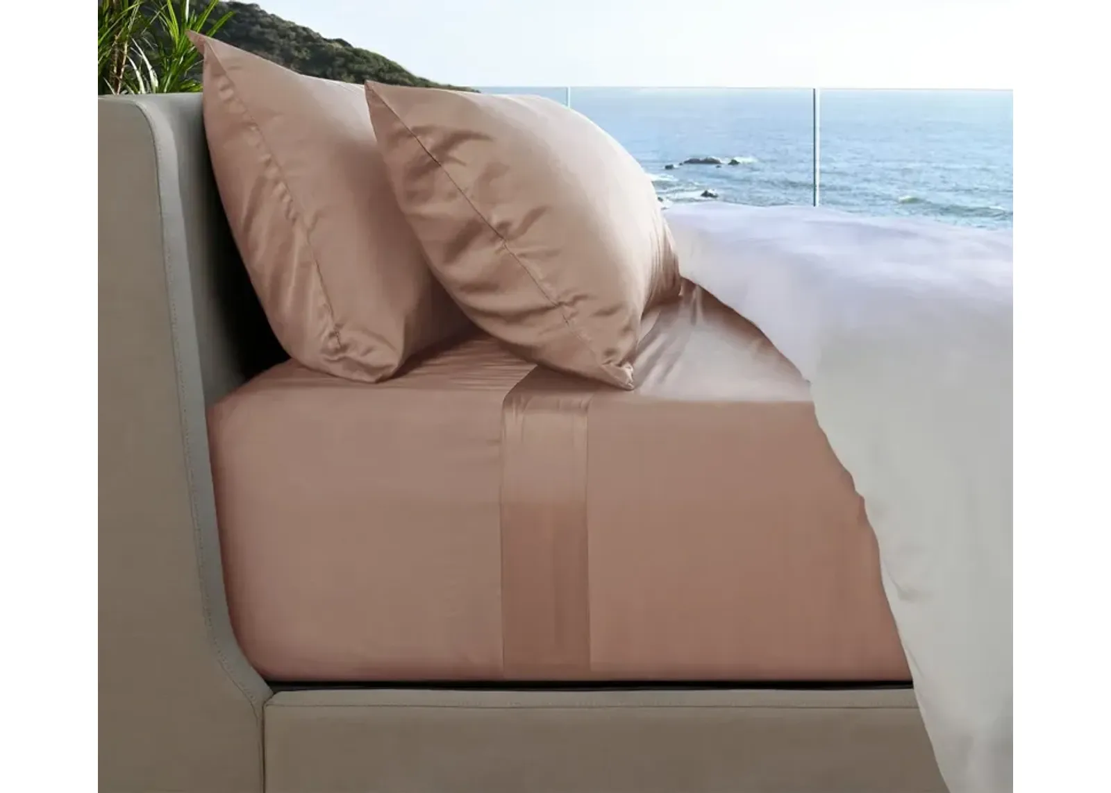 Cariloha Resort Bamboo Bed Sheet Set - Blush - Queen