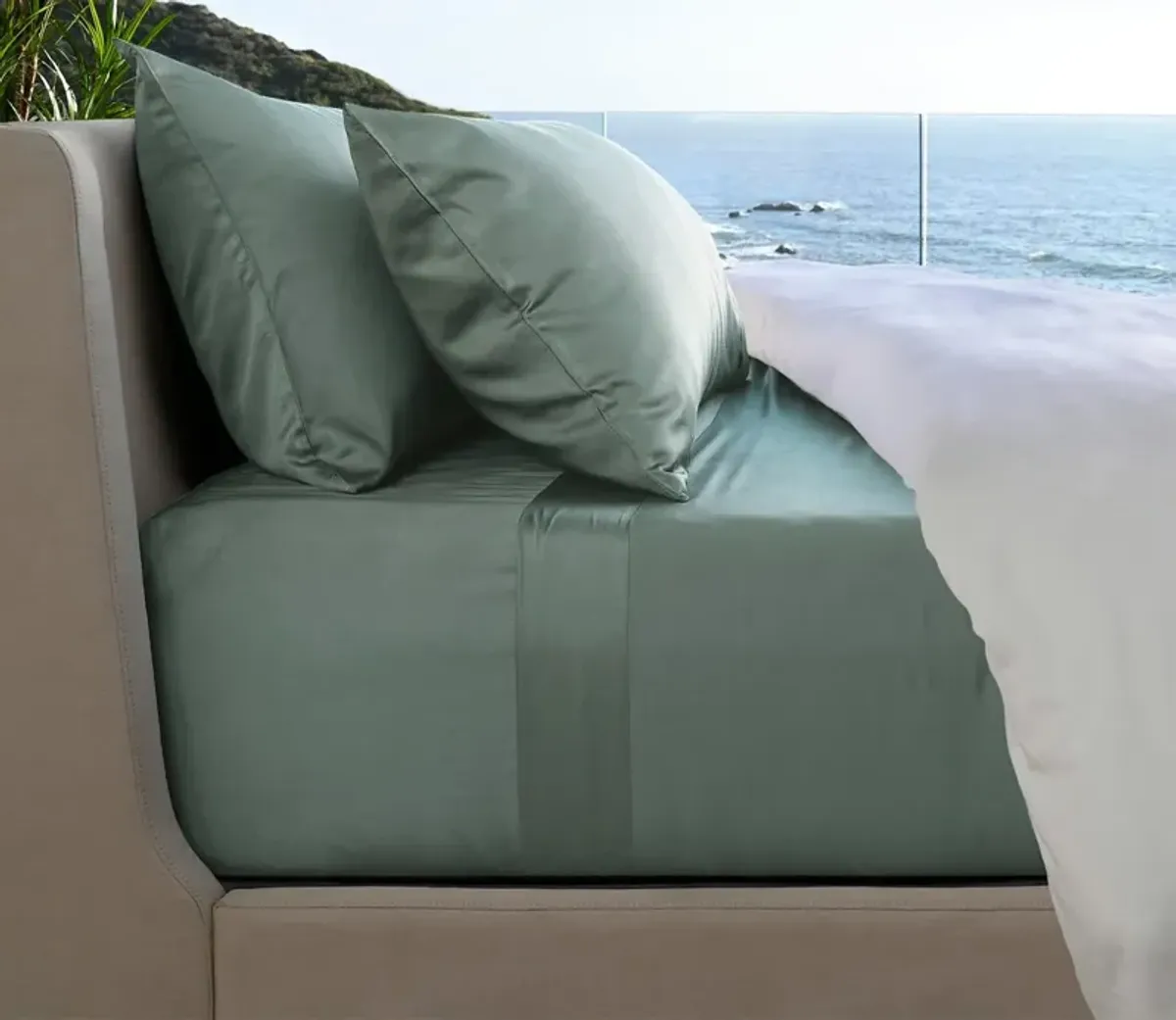 Cariloha Resort Bamboo Bed Sheet Set - Stone - Queen