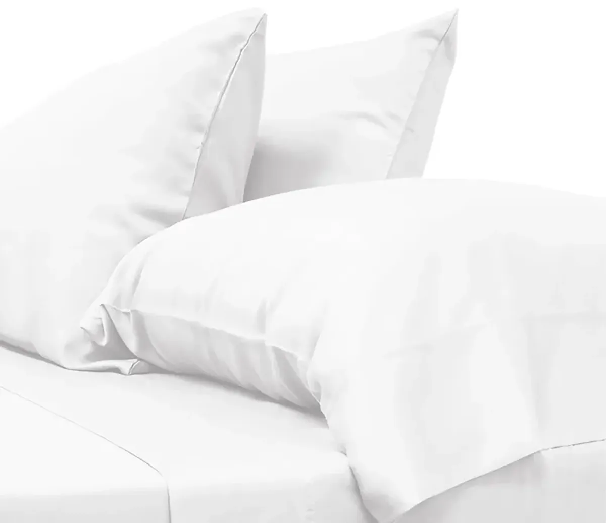 Cariloha Resort Percale Bamboo Bed Sheet Set - White - Queen