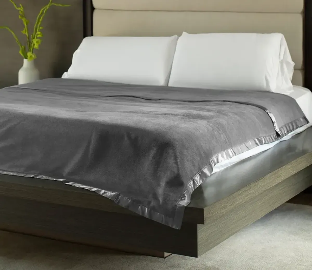 Cariloha Brushed Bamboo Fleece Blanket - Onyx - King