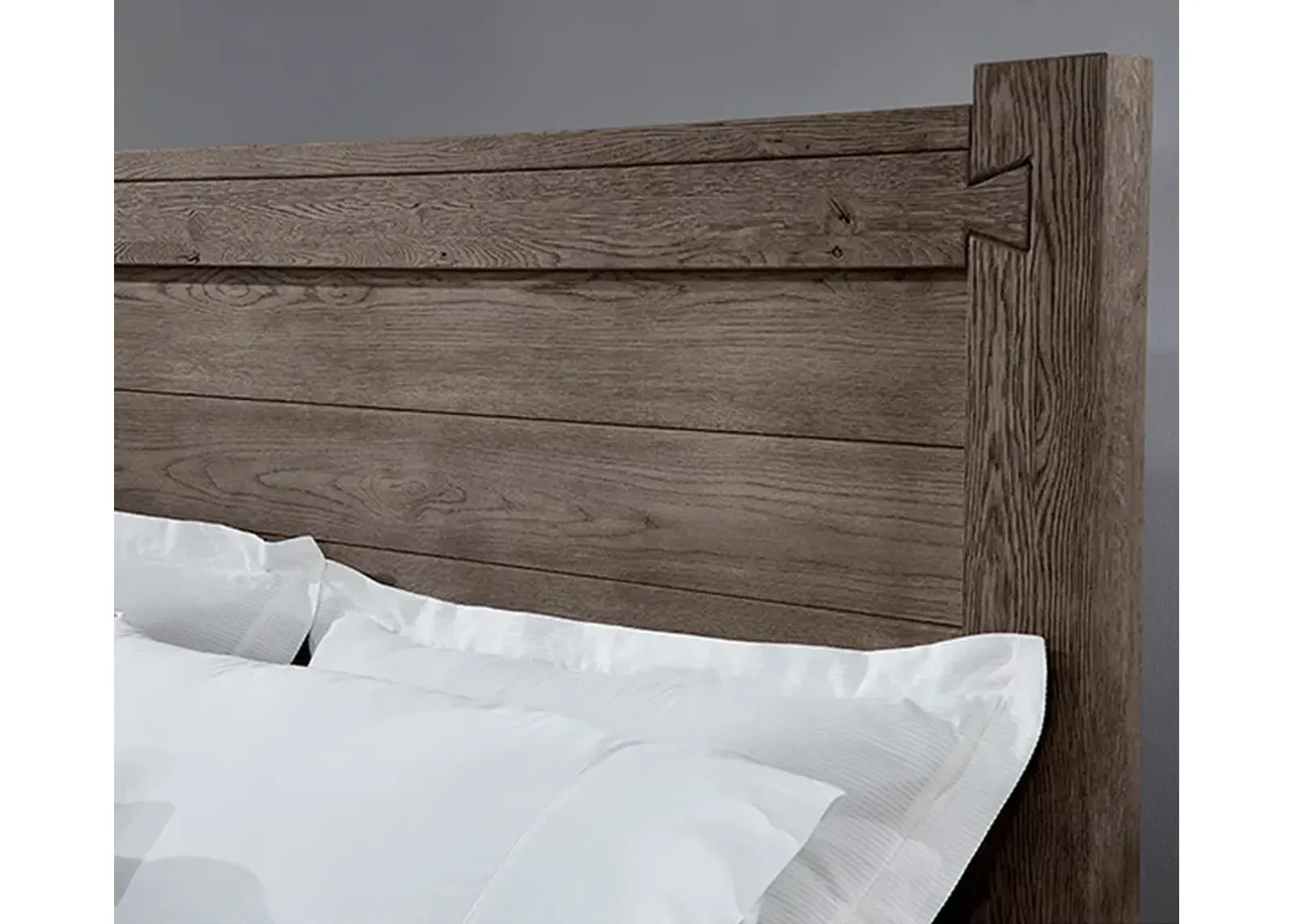 Vaughan Bassett Dovetail Poster Headboard - Mystic Grey Finish - Queen