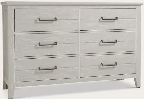 Vaughan Bassett Passageways 6-Drawer Double Dresser - Oyster