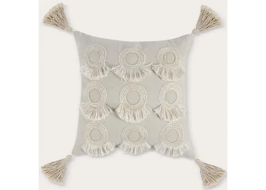 Villa by Classic Home Mansa Natural Throw Pillow