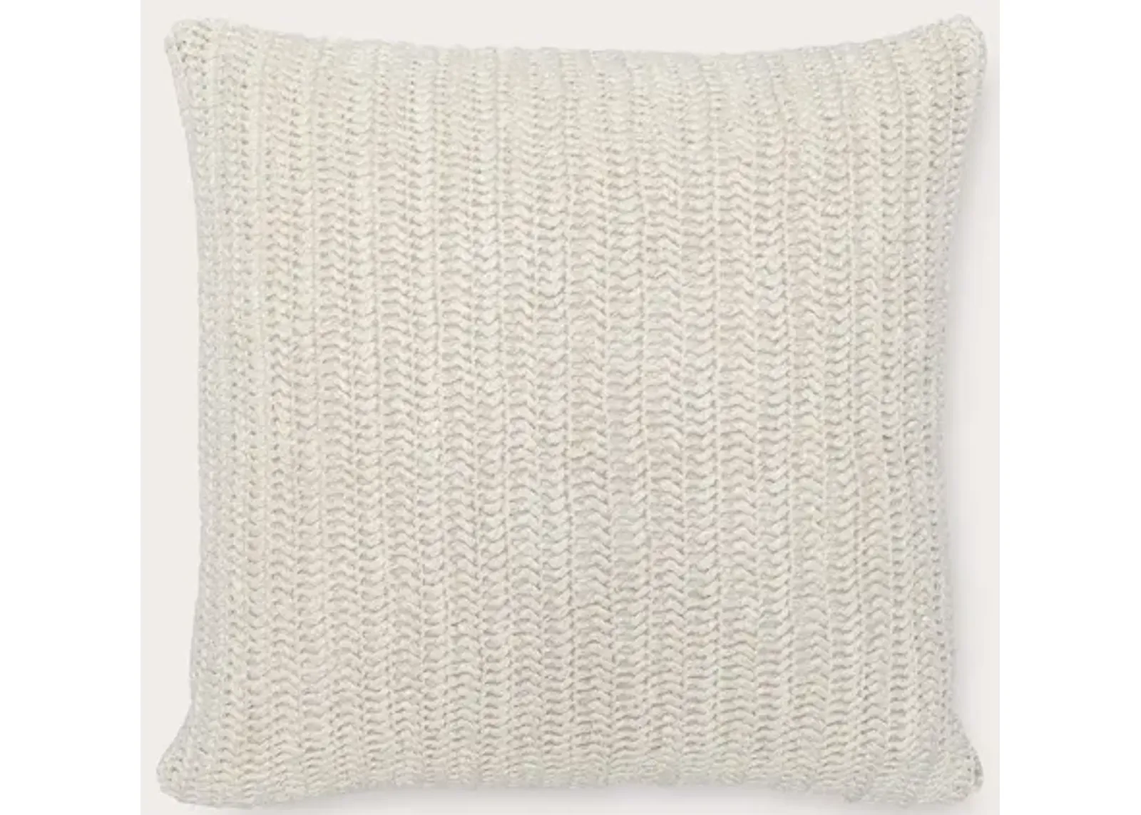 Villa by Classic Home Macie Ivory Hand Knit Throw Pillow