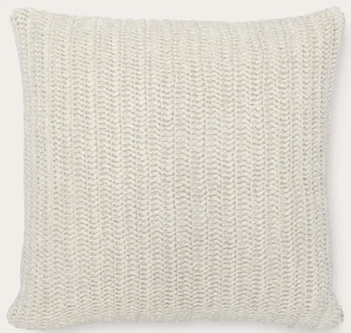 Villa by Classic Home Macie Ivory Hand Knit Throw Pillow