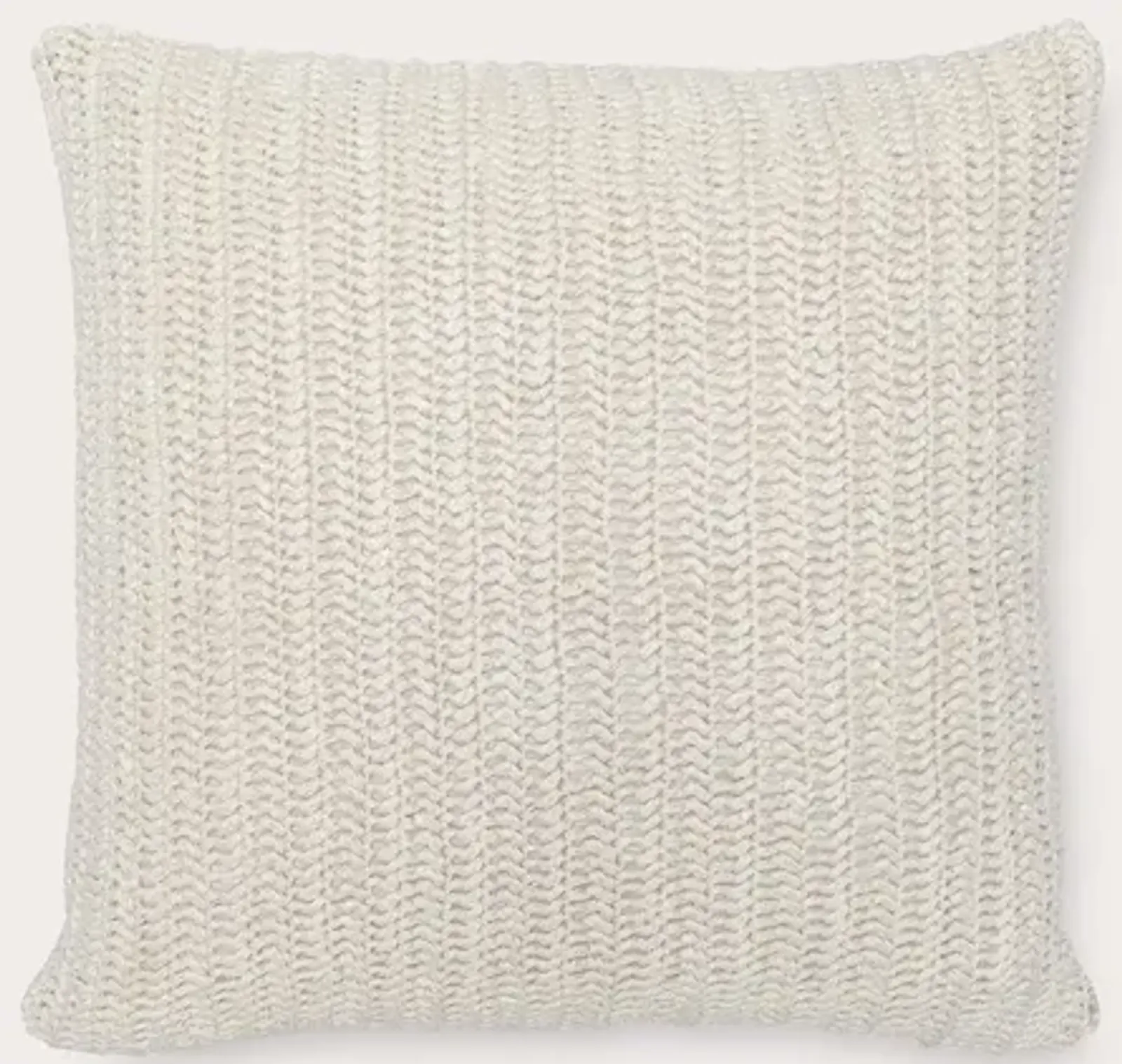 Villa by Classic Home Macie Ivory Hand Knit Throw Pillow