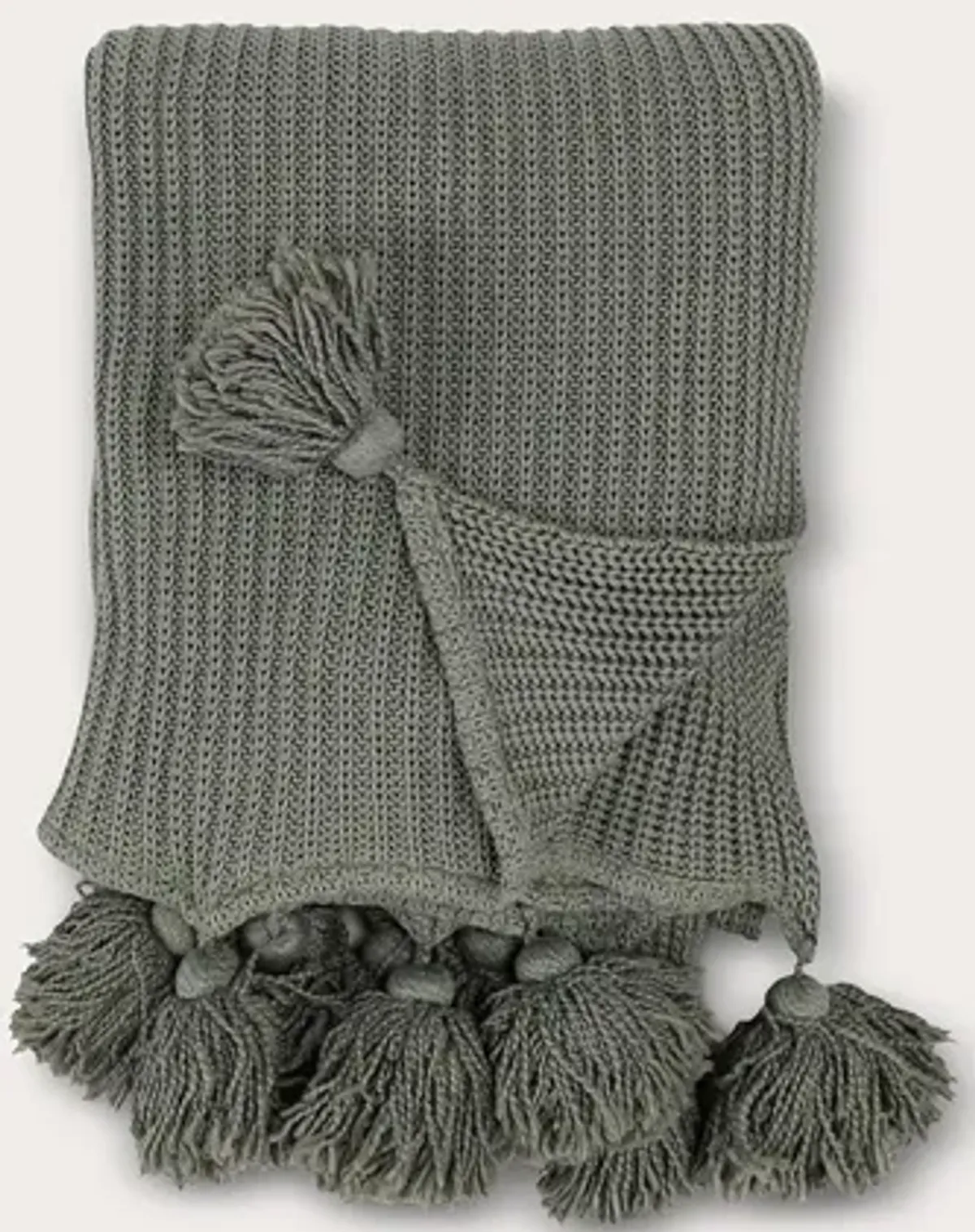 Villa by Classic Home Veda Knit Throw Blanket Handcrafted - Ivory