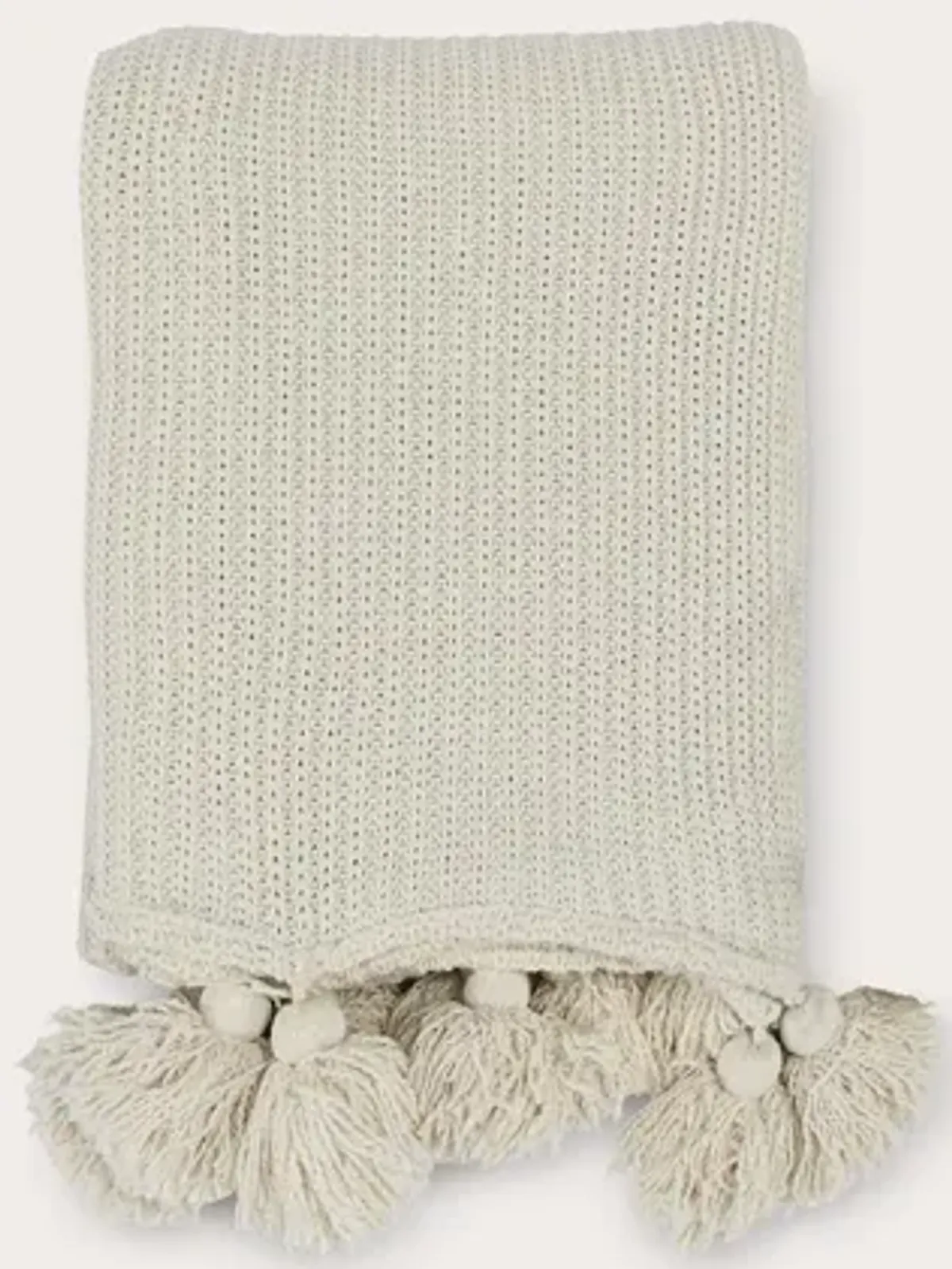 Villa by Classic Home Veda Knit Throw Blanket Handcrafted - Green