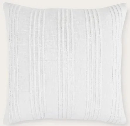 Villa by Classic Home Gratitude Woven Throw Pillow - White