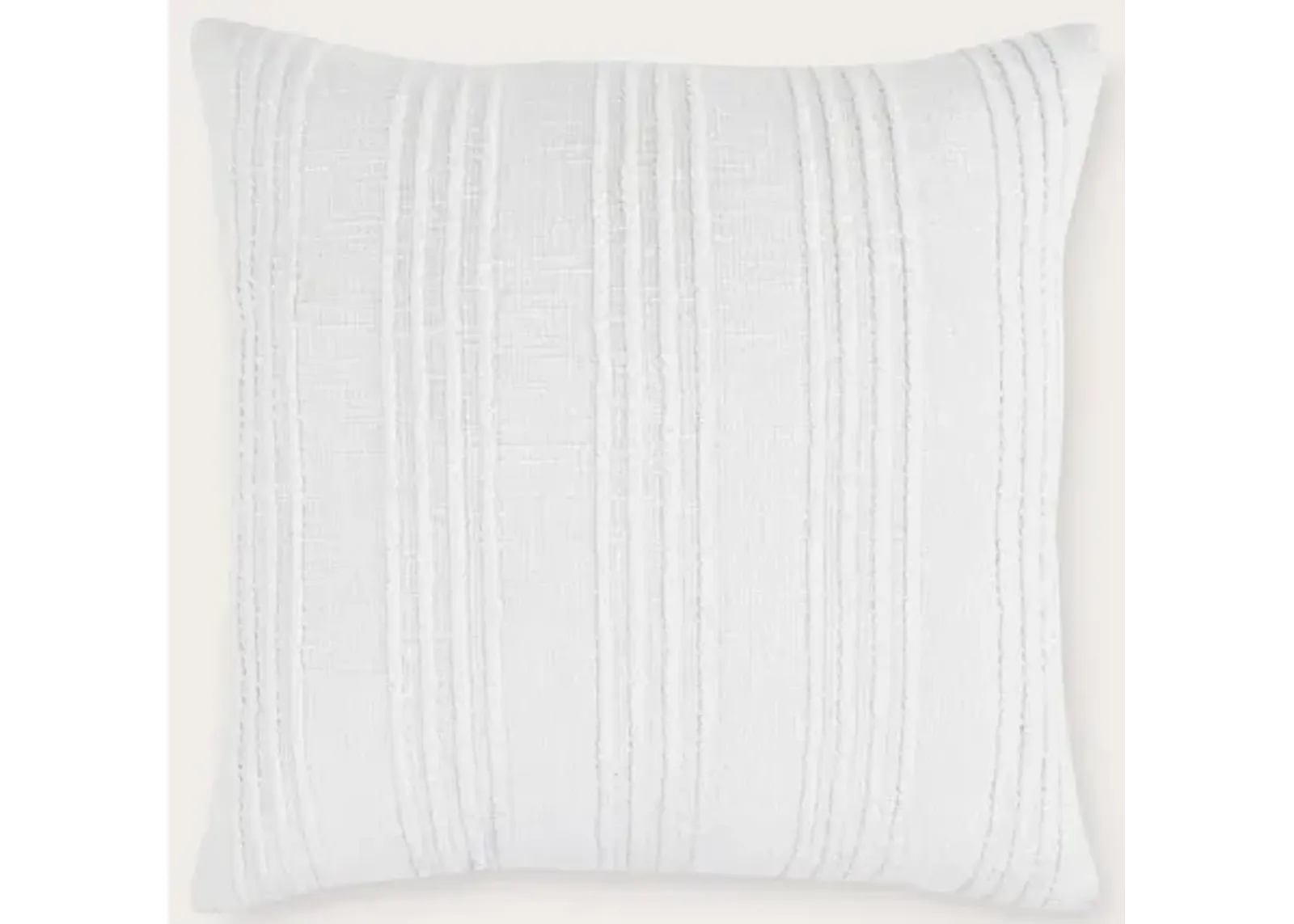 Villa by Classic Home Gratitude Woven Throw Pillow - White