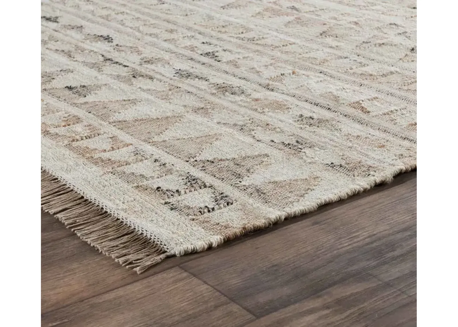 Villa by Classic Home Solana Distressed Ivory Natural Area Rug