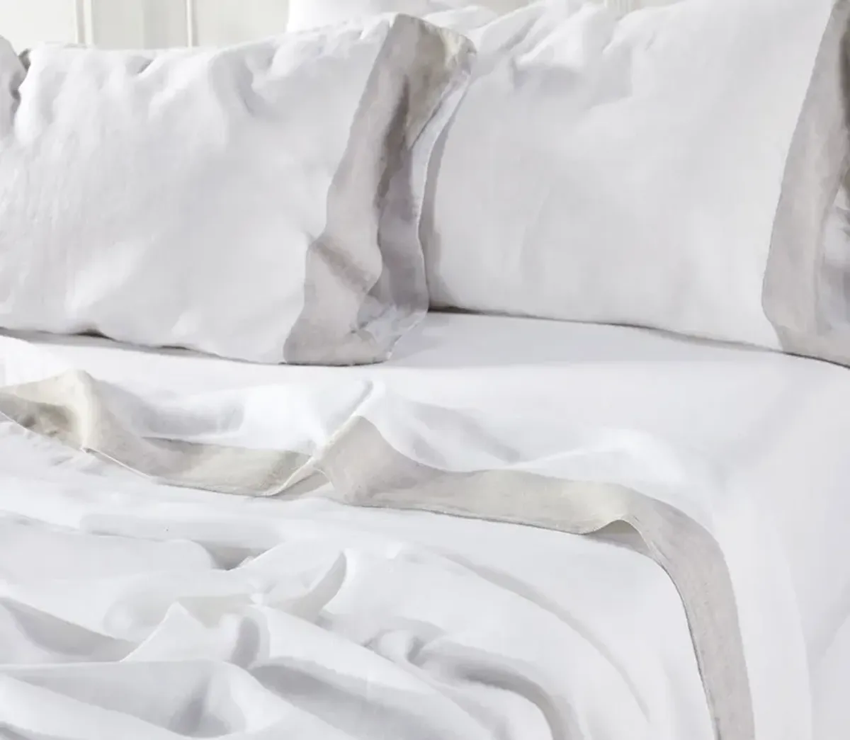 CM Home Kyoto European Flax Linen Pillowcases Set of 2 - Standard